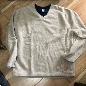 Men’s Gap Fleece Pullover. Size XL. Beige.